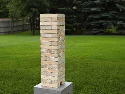 Premium beech Wood Blocks Stacking Games Giant Tumbling Tower Toy 125  Pieces Outdoors Yard Game