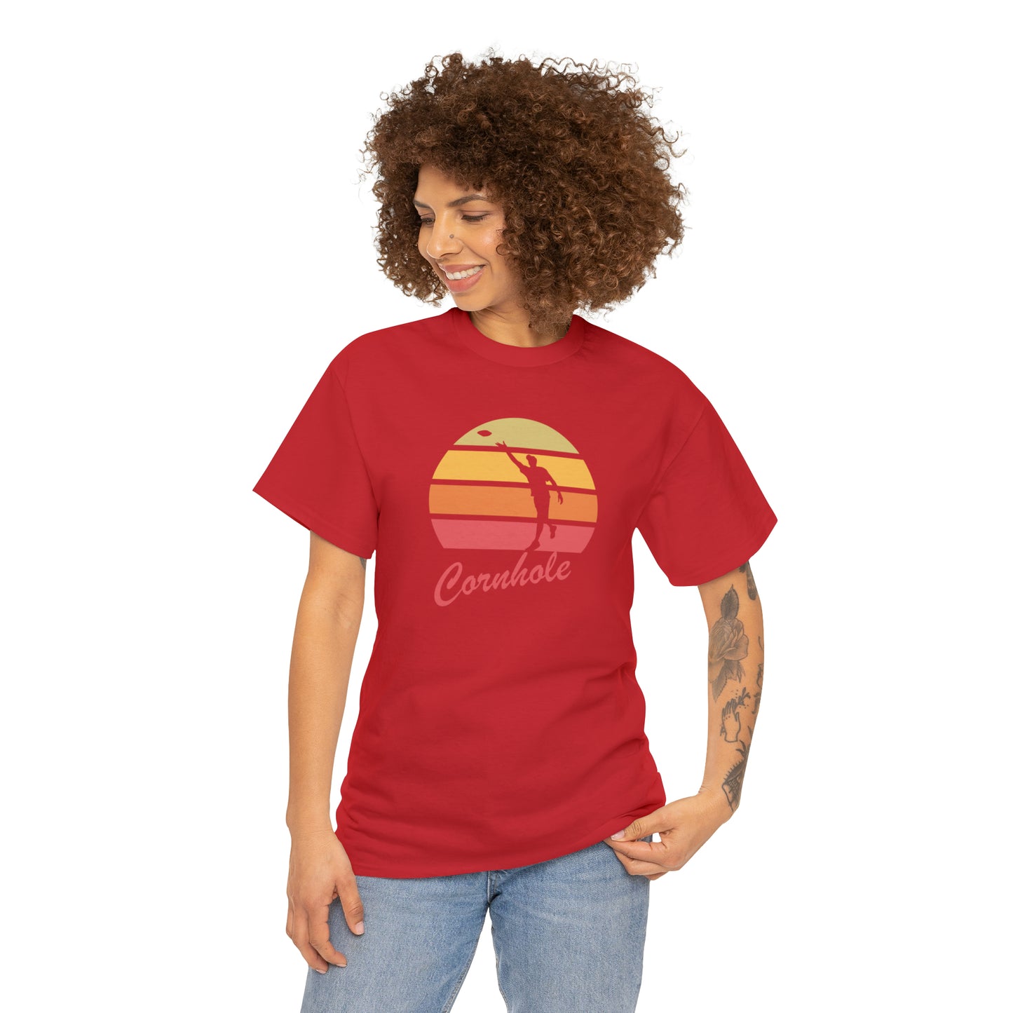 Retro Cornhole T-Shirt - Unisex, Heavy Cotton, Vintage Aesthetic