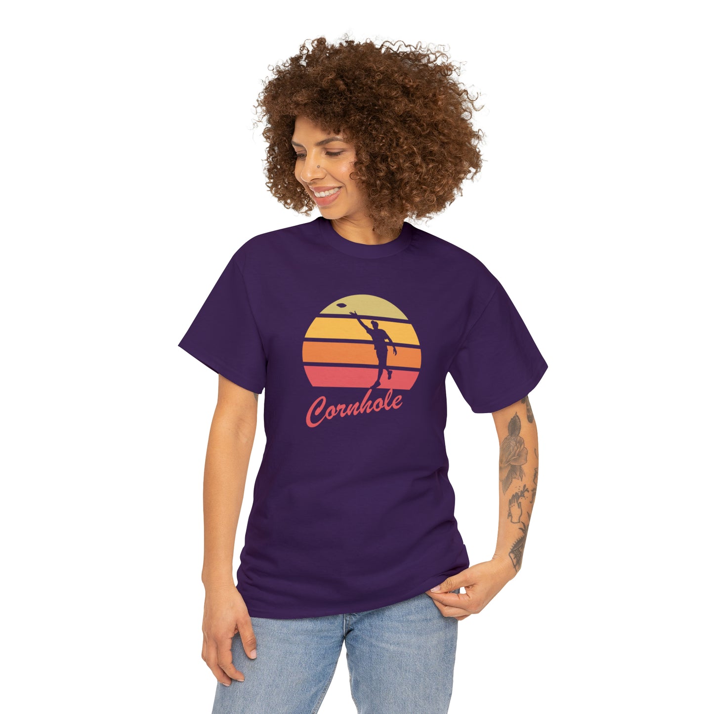 Retro Cornhole T-Shirt - Unisex, Heavy Cotton, Vintage Aesthetic