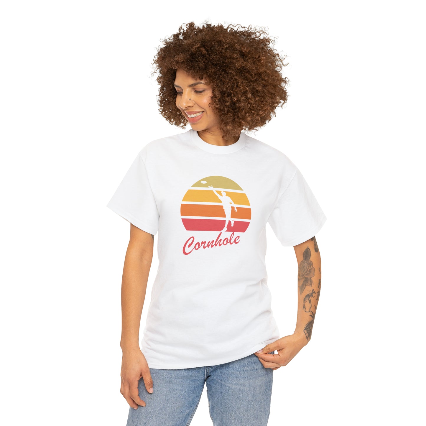 Retro Cornhole T-Shirt - Unisex, Heavy Cotton, Vintage Aesthetic