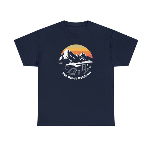 Great Outdoors Yard Game T Shirt Unisex Heavy Cotton Kubb Yard Game T-Shirt