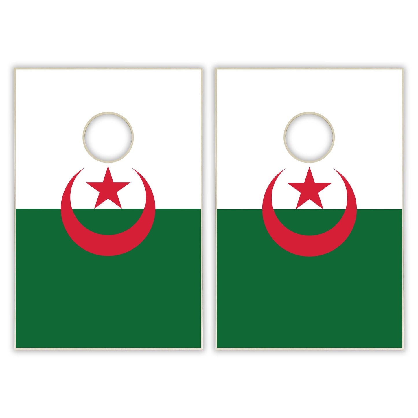 Algeria Flag Tailgate Cornhole Set