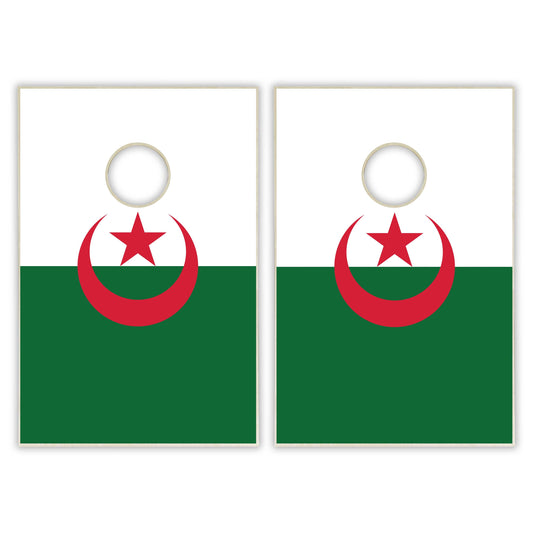 Algeria Flag Tailgate Cornhole Set
