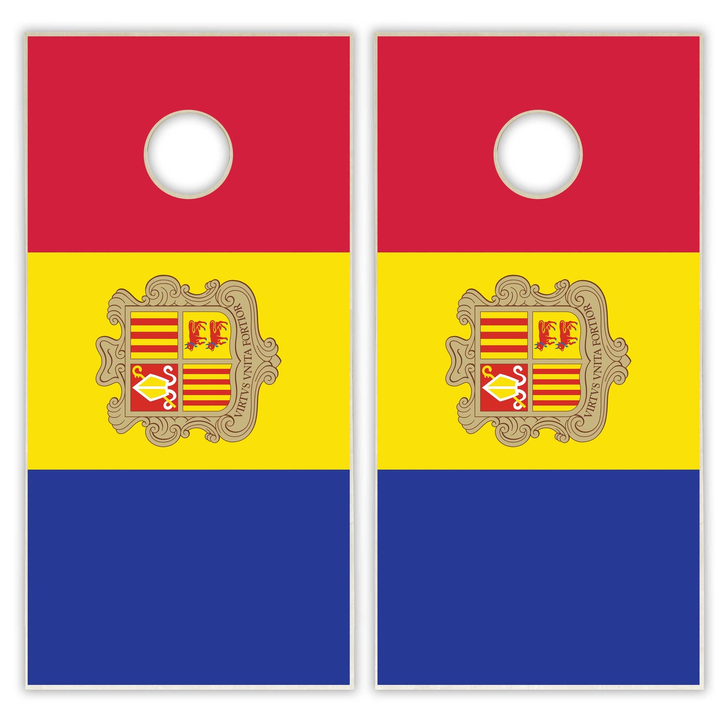 Andorra Flag Cornhole Set