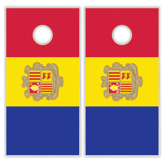 Andorra Flag Cornhole Set