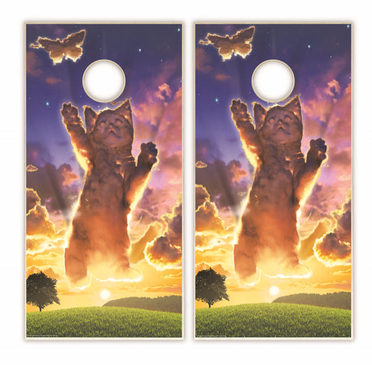 Cloud Kitten Cornhole Boards