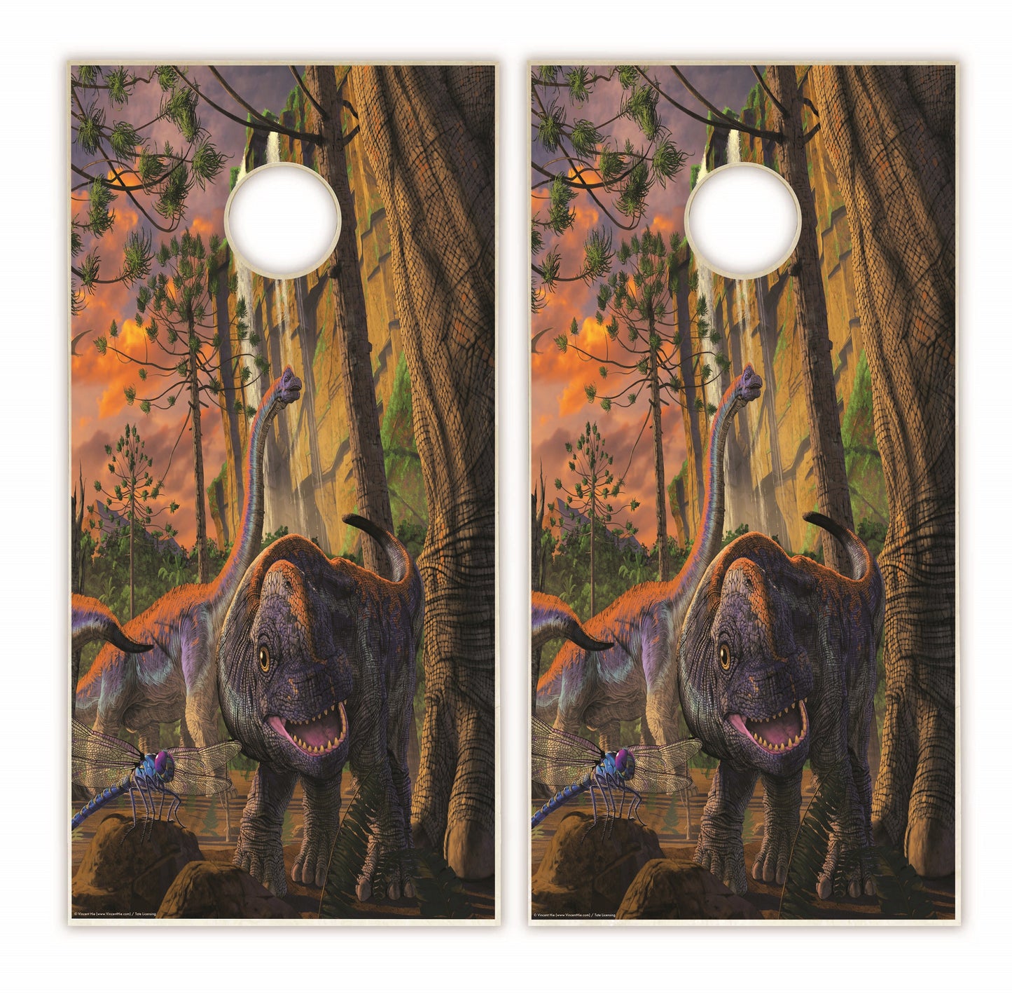 Curious Dinosaur Cornhole Boards