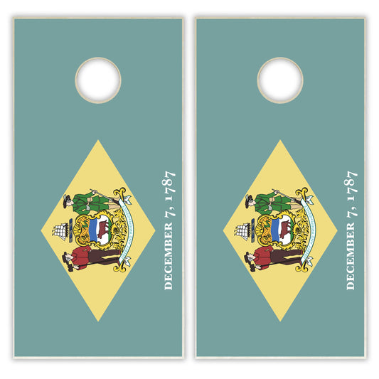 Delaware State Flag Cornhole Set