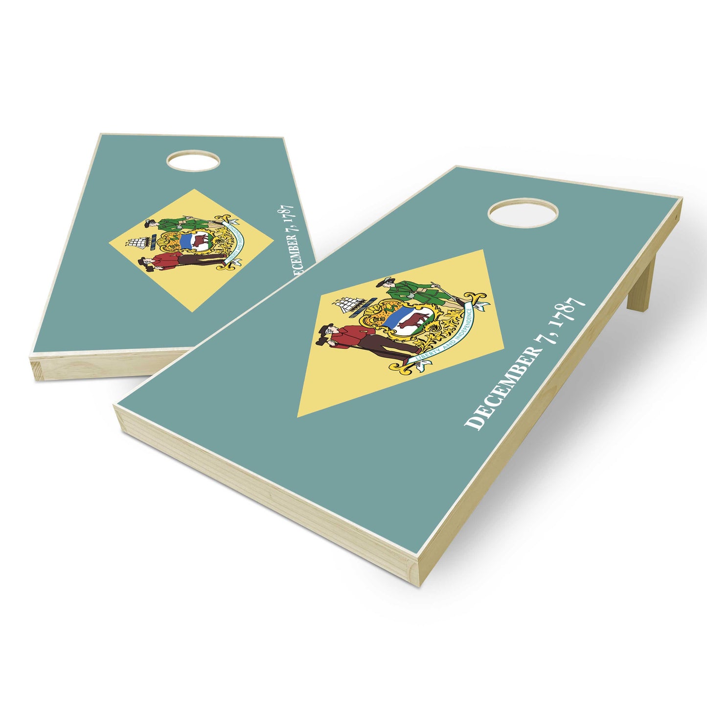 Delaware State Flag Cornhole Set