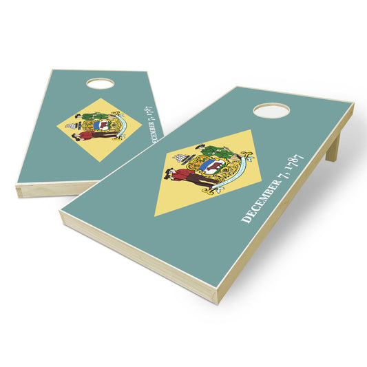 Delaware State Flag Cornhole Set