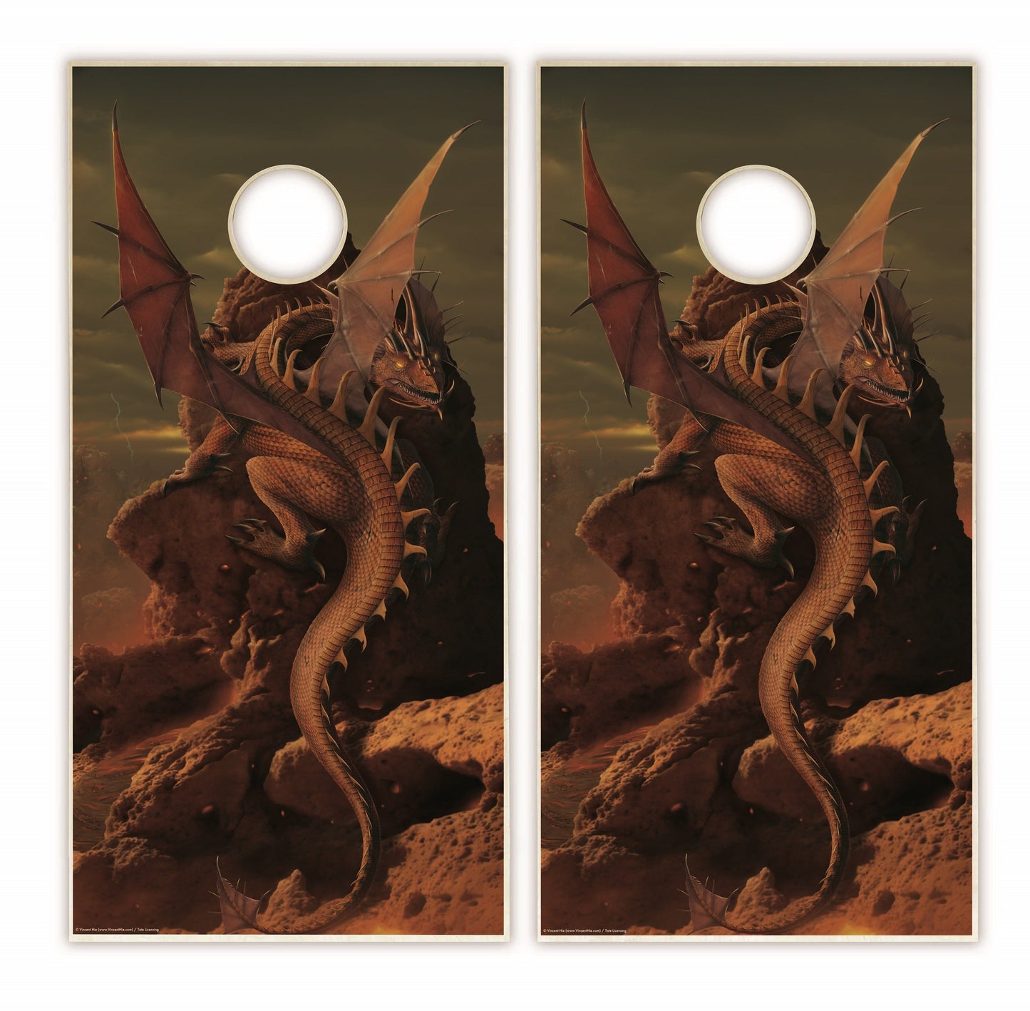 Earth and Fire Cornhole Boards