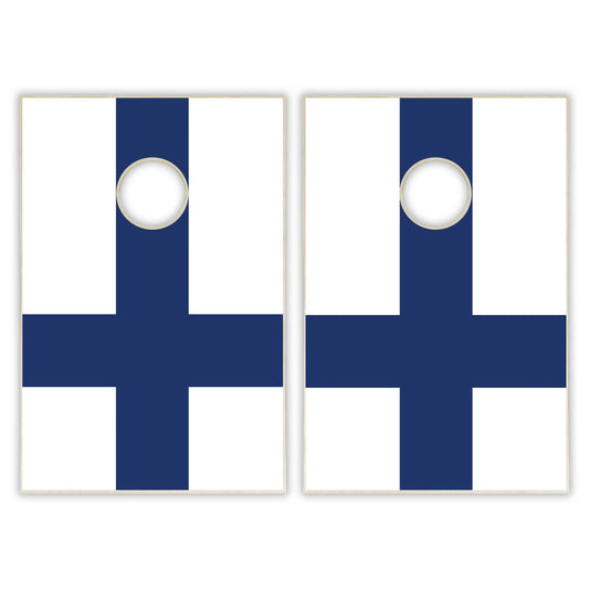 Finland Flag Tailgate Cornhole Set