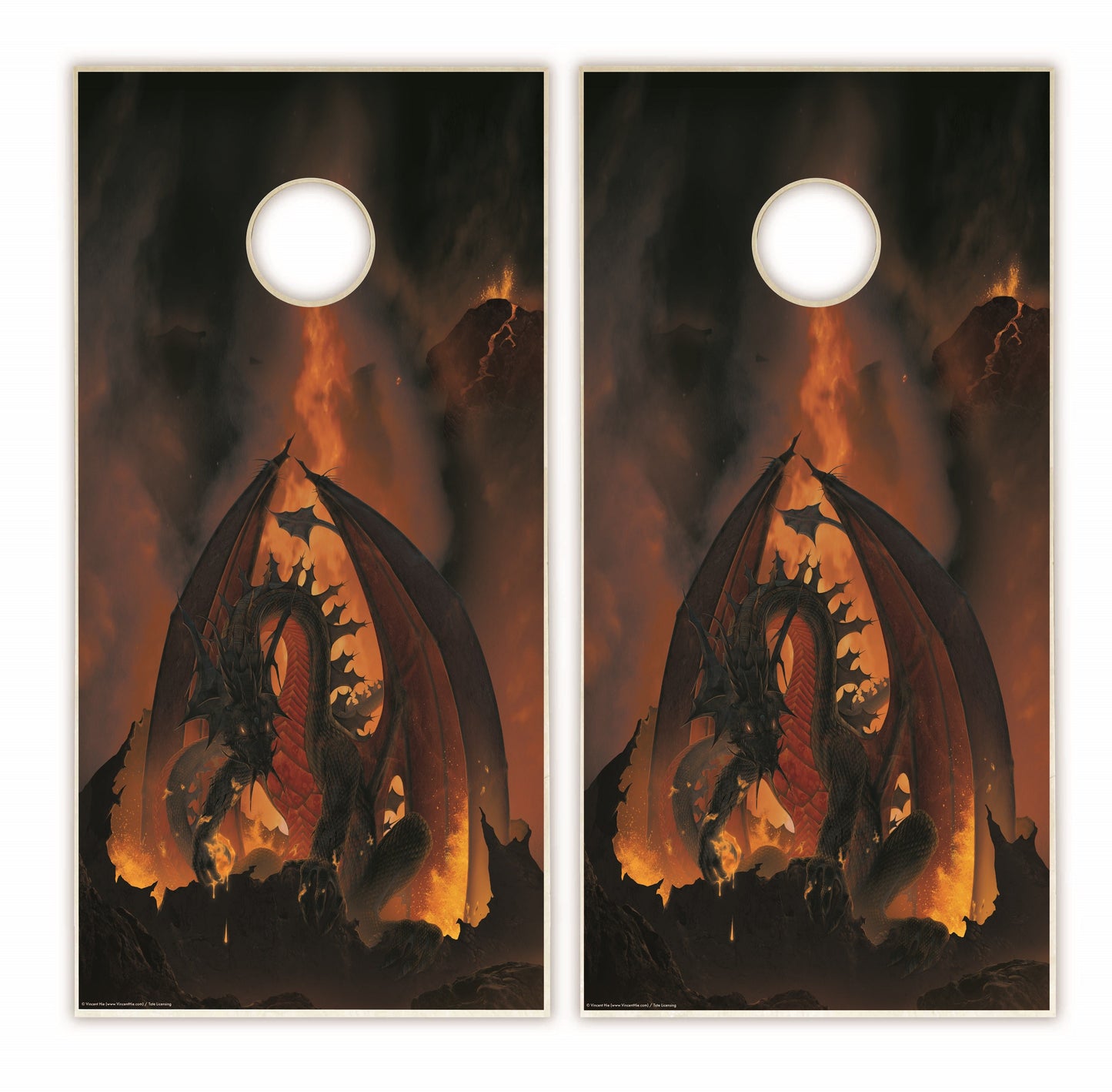 Fireball Dragon Cornhole Boards