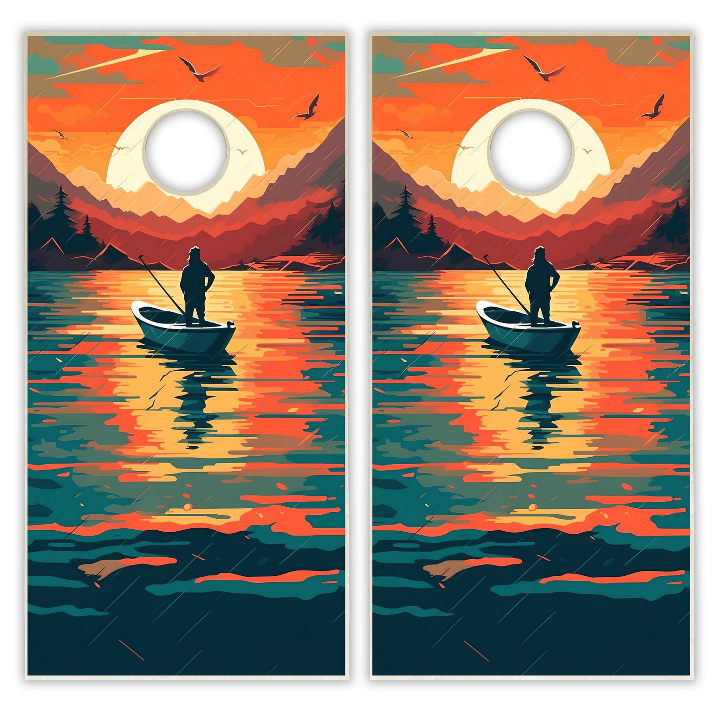 Fishing Cornhole Boards