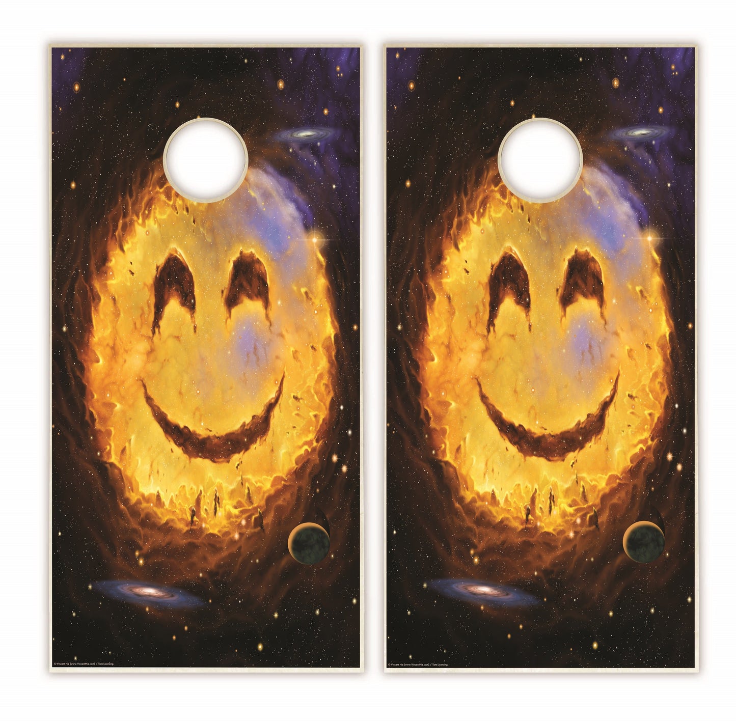 Galaxy Smile Cornhole Boards