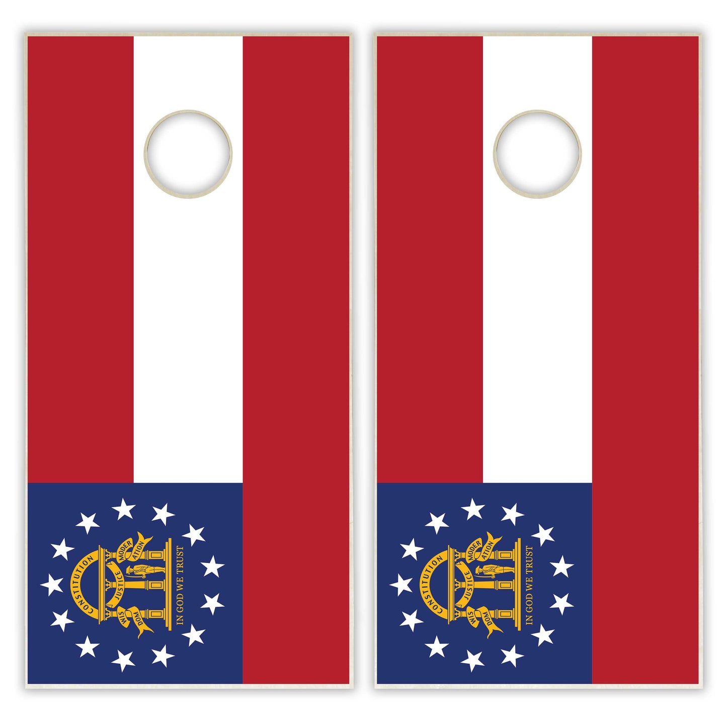 Georgia State Flag Cornhole Set