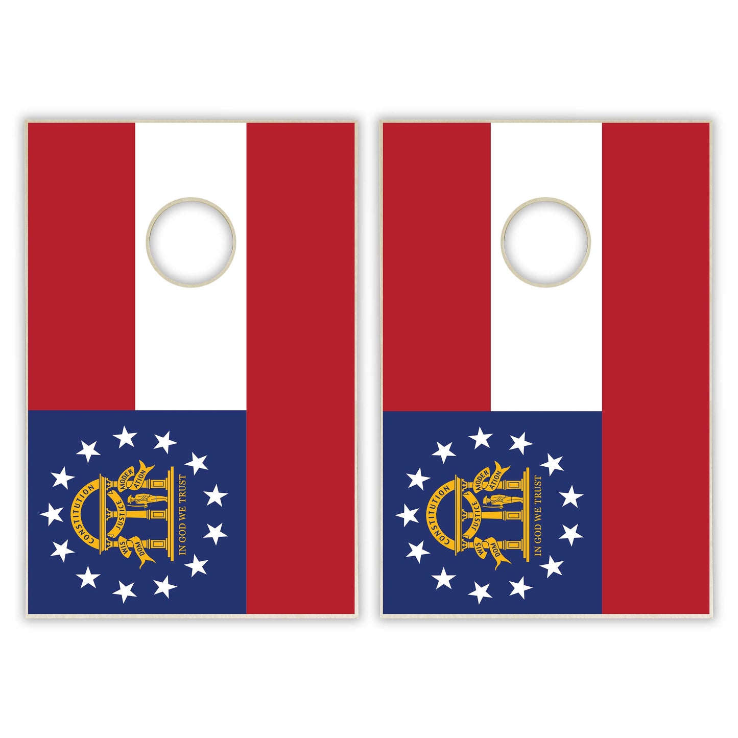 Georgia State Flag Tailgate Cornhole Set