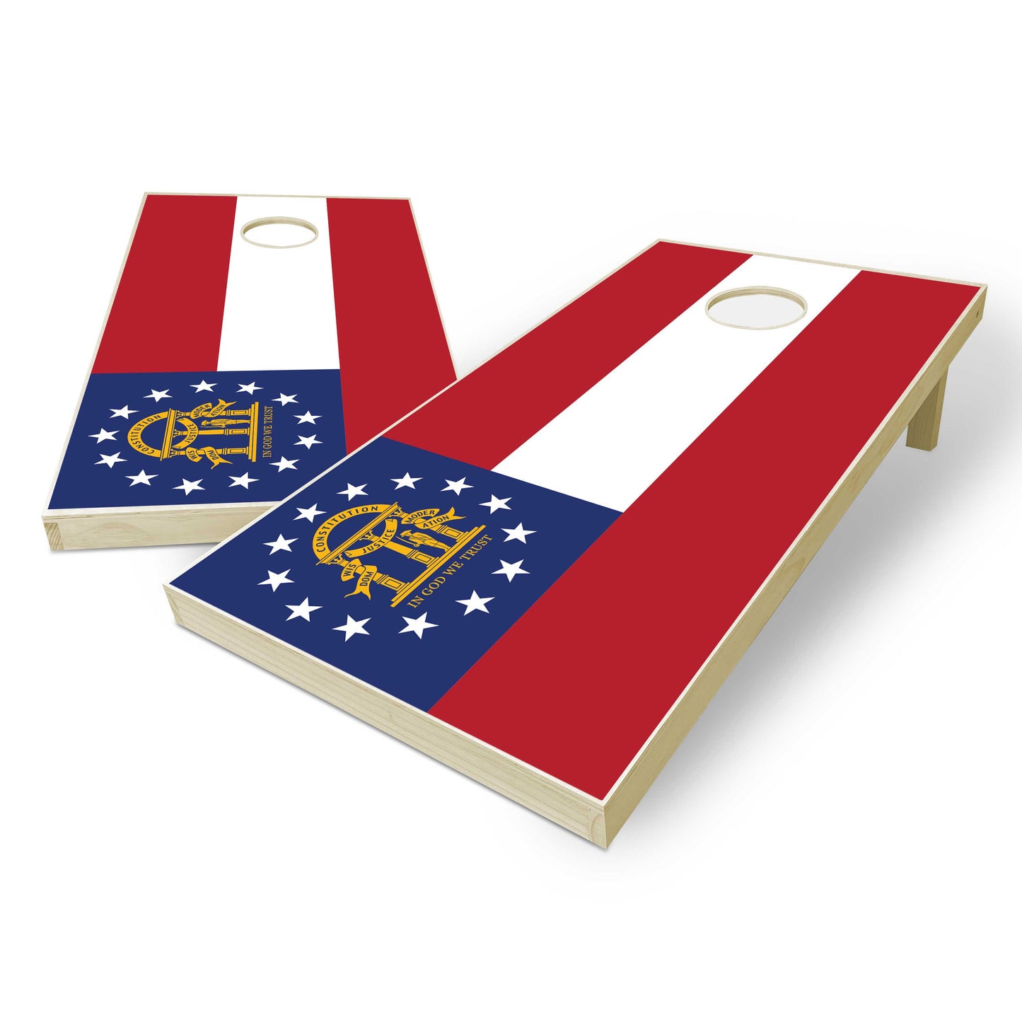 Georgia State Flag Cornhole Set