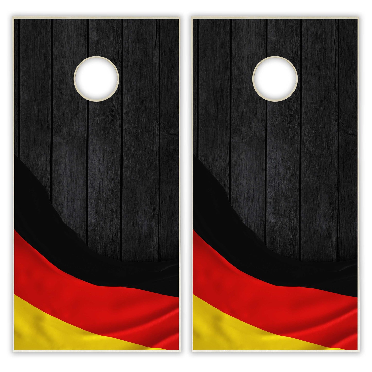 Germany Flag Cornhole Set - Black Wood