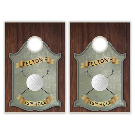 Customized Golf 19th Hole Tailgate Cornhole Set