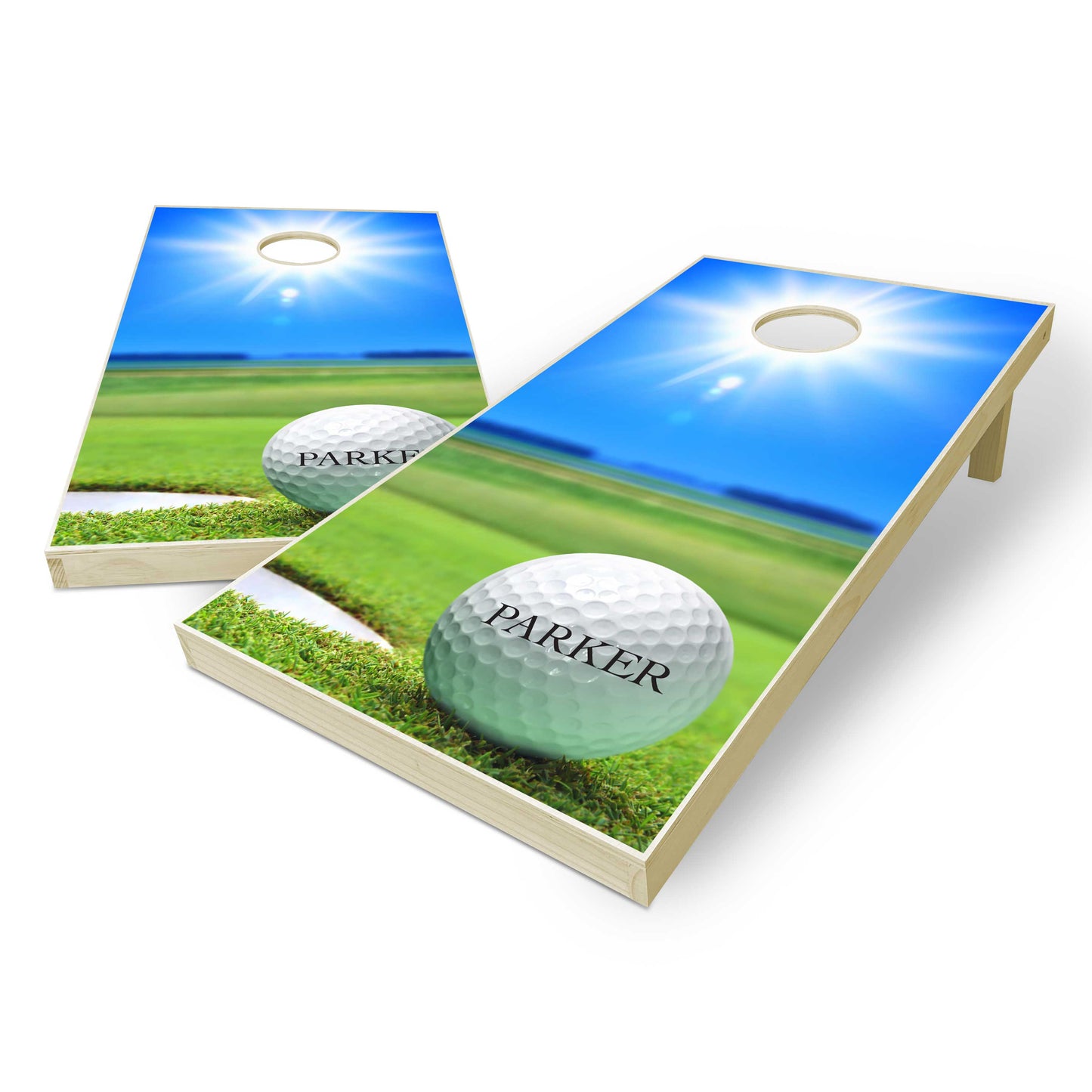 Customized Golf Ball Cornhole Boards