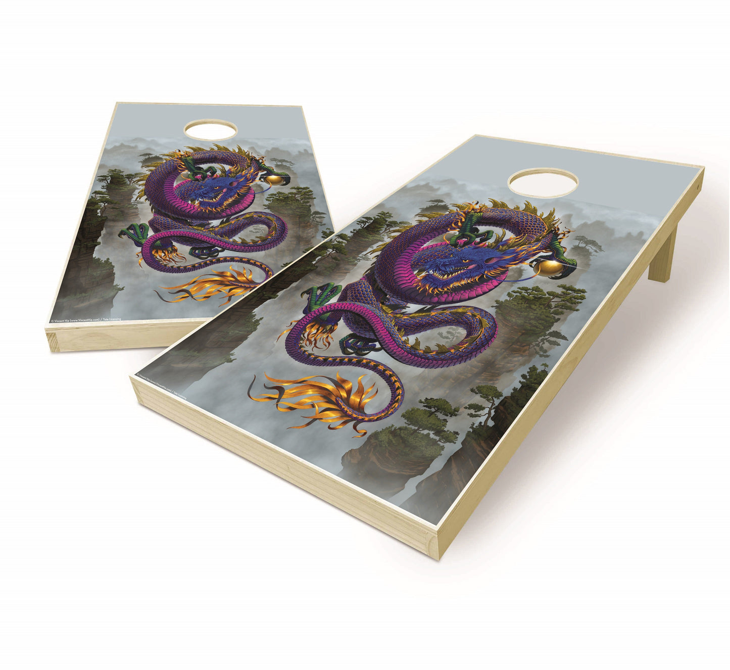 Good Fortune Dragon Cornhole Boards