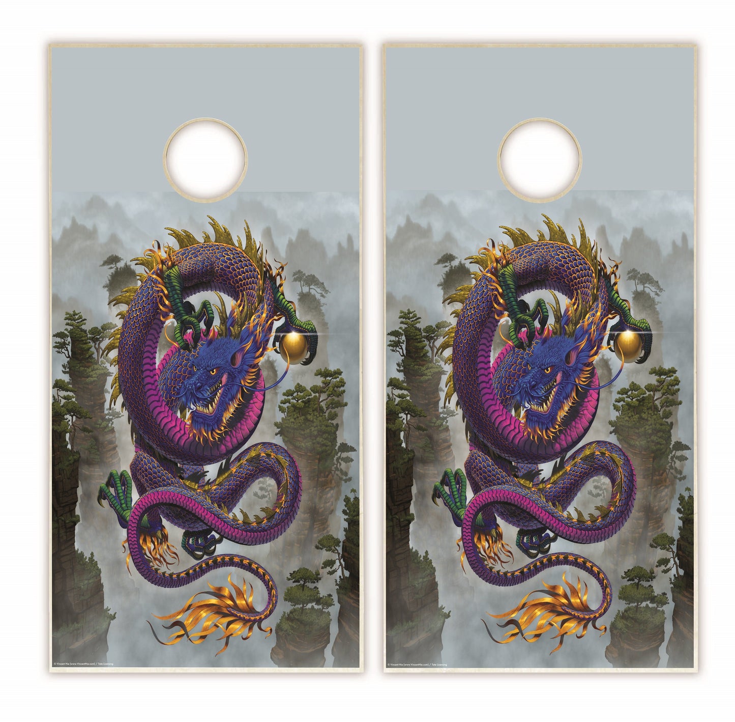 Good Fortune Dragon Cornhole Boards