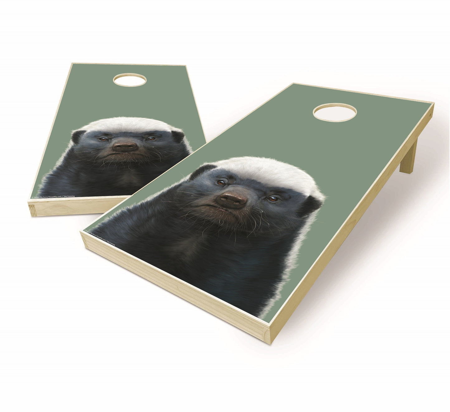 Honey Badger Portrait Cornhole Boards