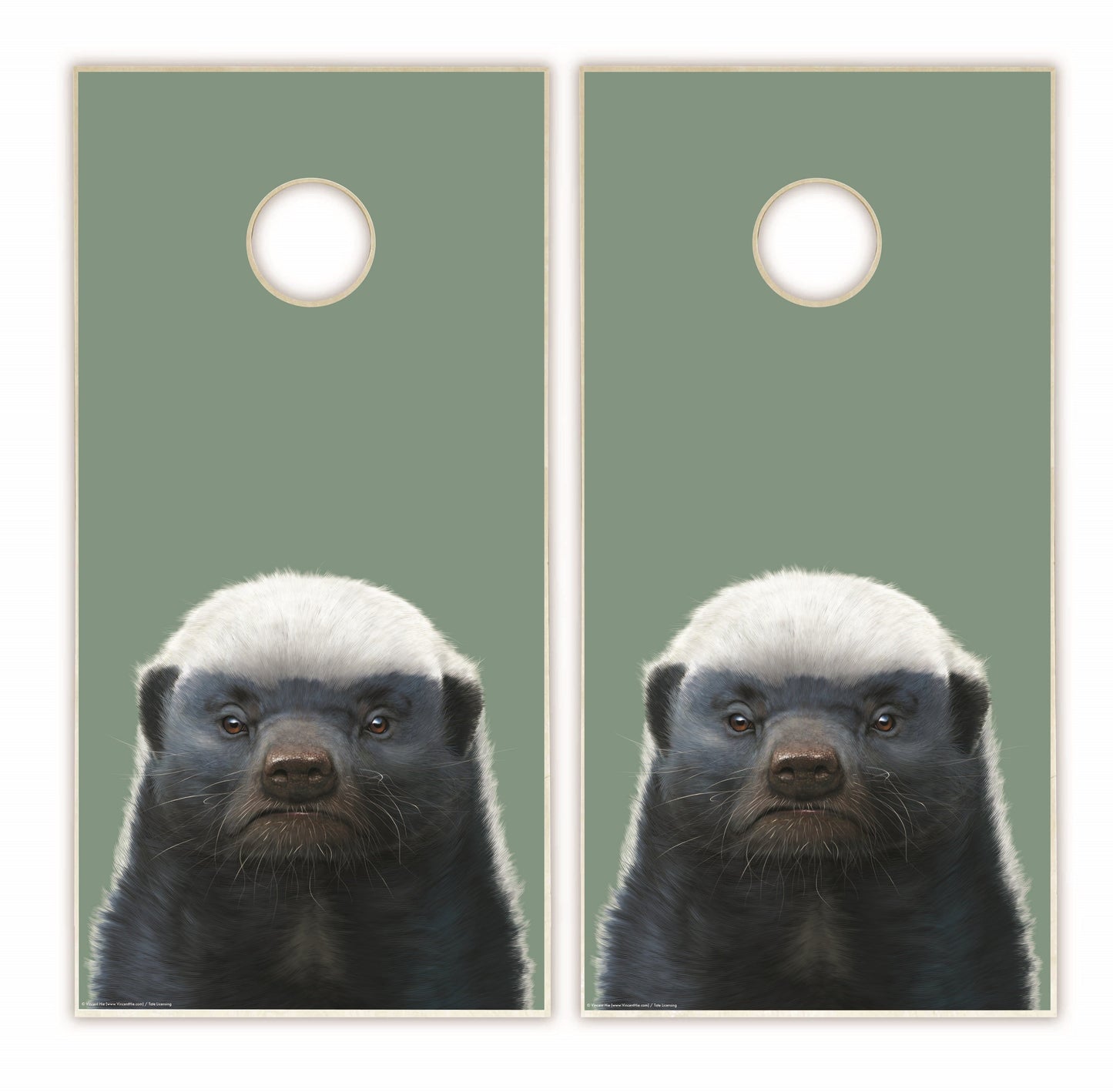 Honey Badger Portrait Cornhole Boards