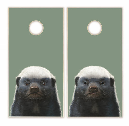 Honey Badger Portrait Cornhole Boards