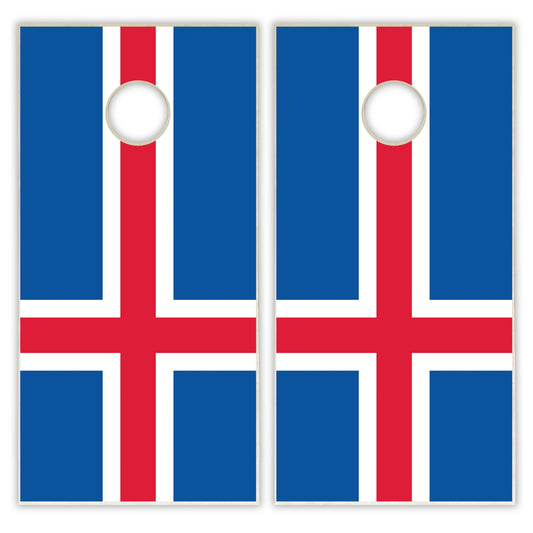 Iceland Flag Cornhole Set