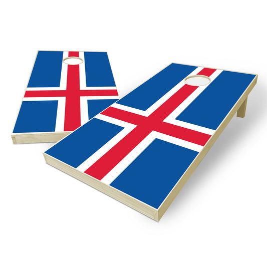 Iceland Flag Cornhole Set