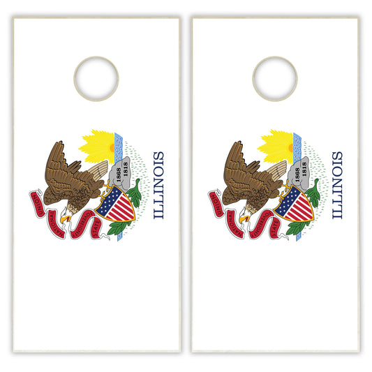 Illinois State Flag Cornhole Set