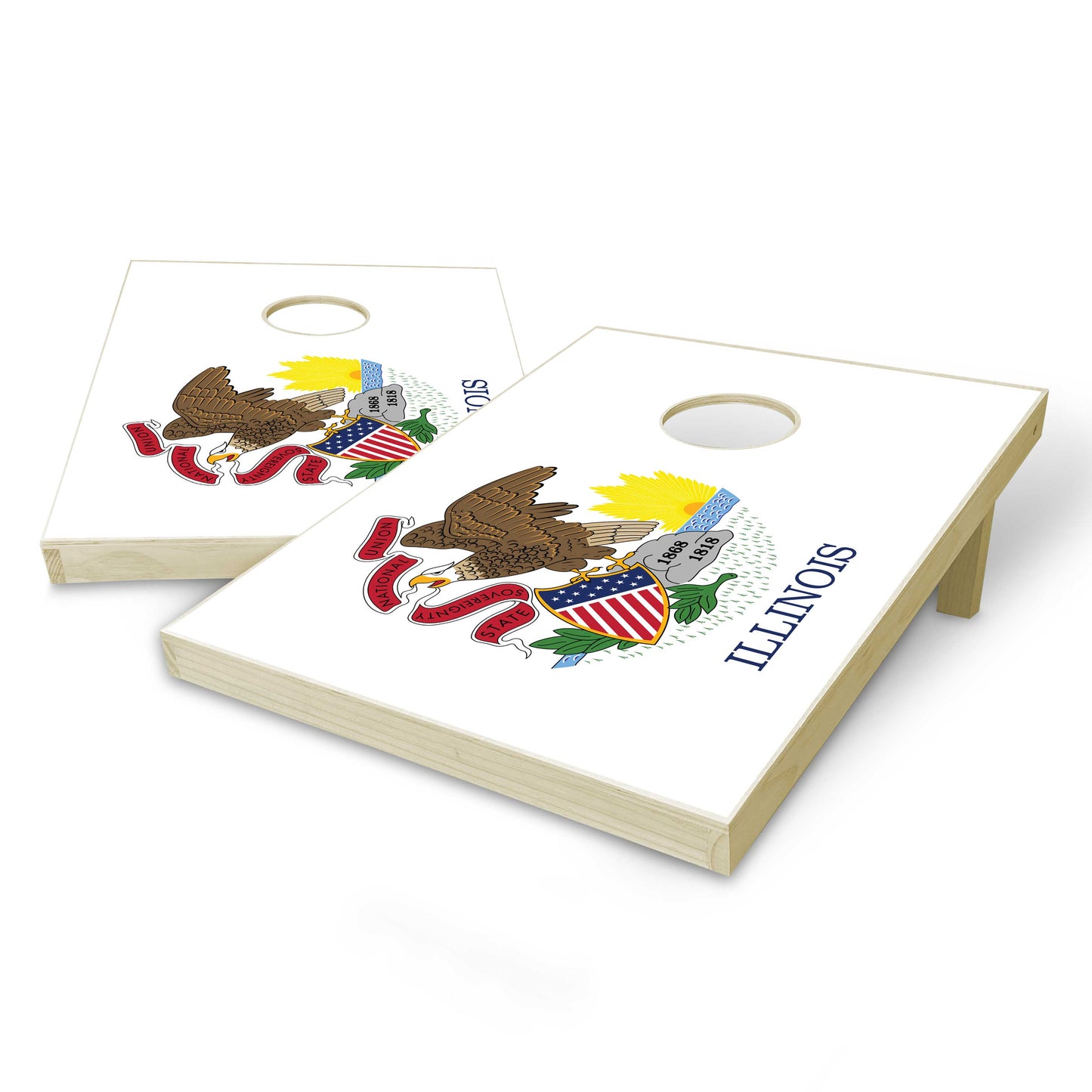 Illinois State Flag Tailgate Cornhole Set