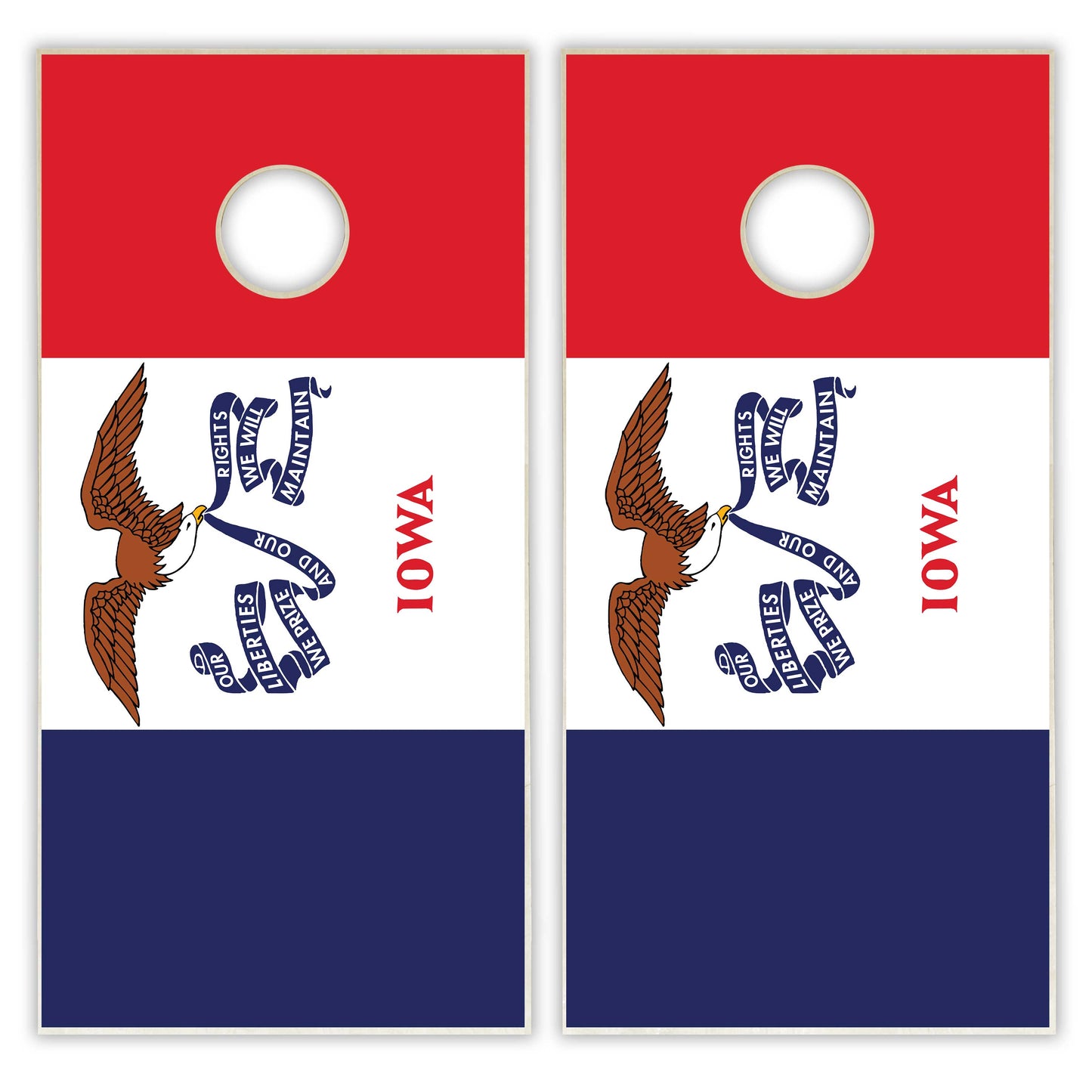 Iowa State Flag Cornhole Set