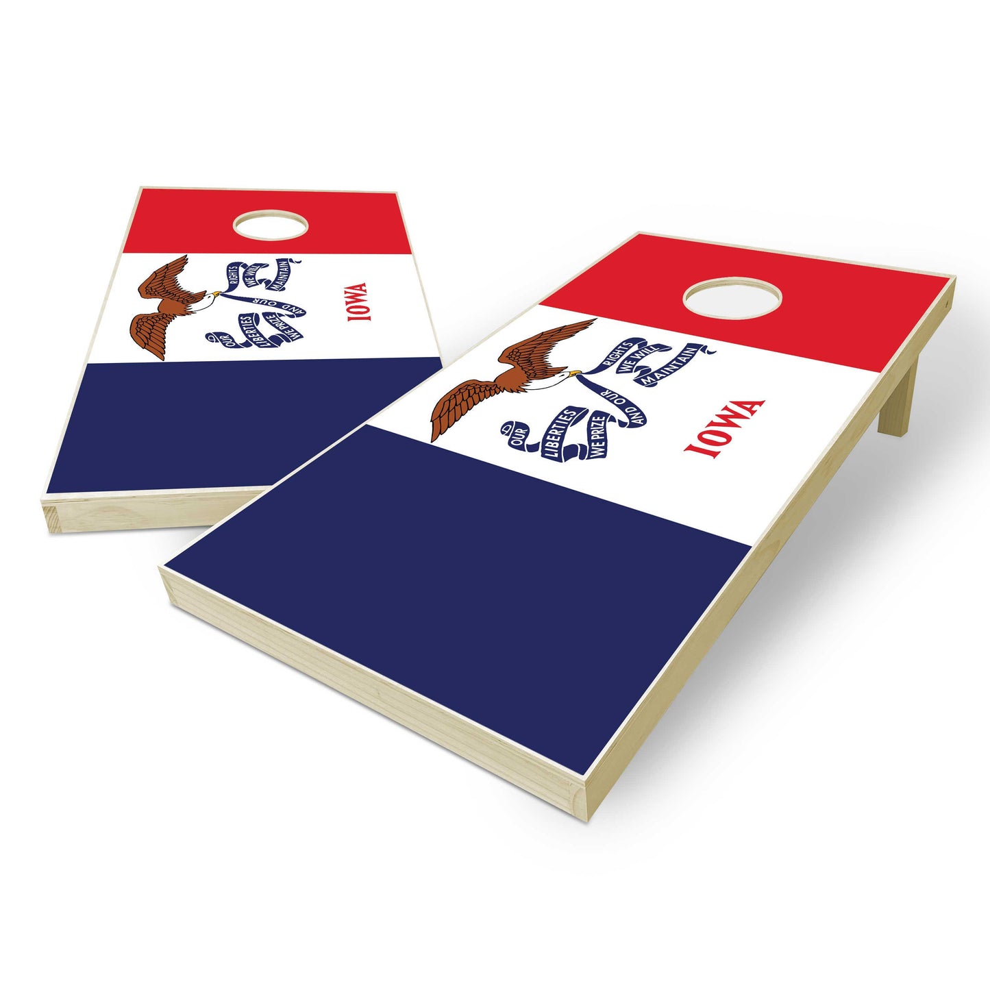 Iowa State Flag Cornhole Set
