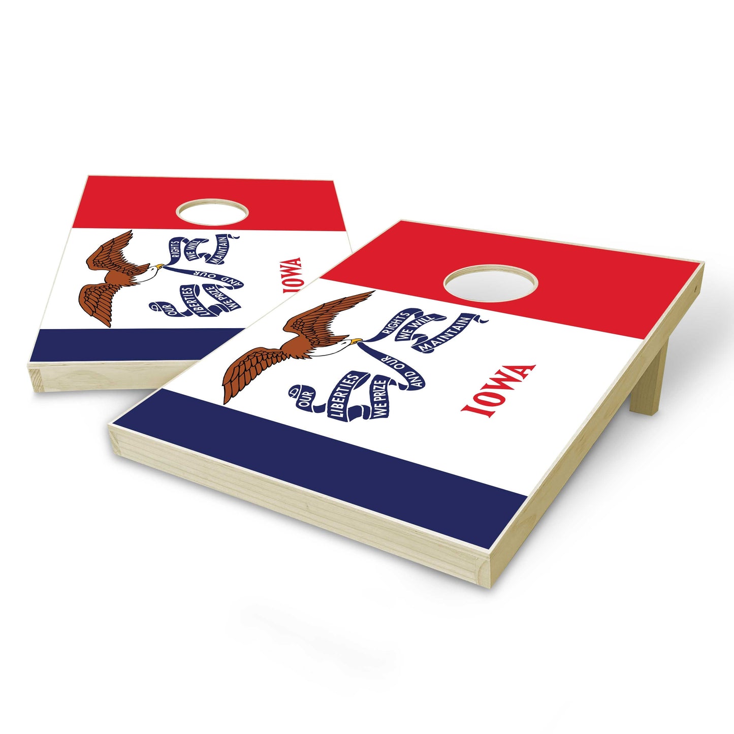 Iowa State Flag Tailgate Cornhole Set
