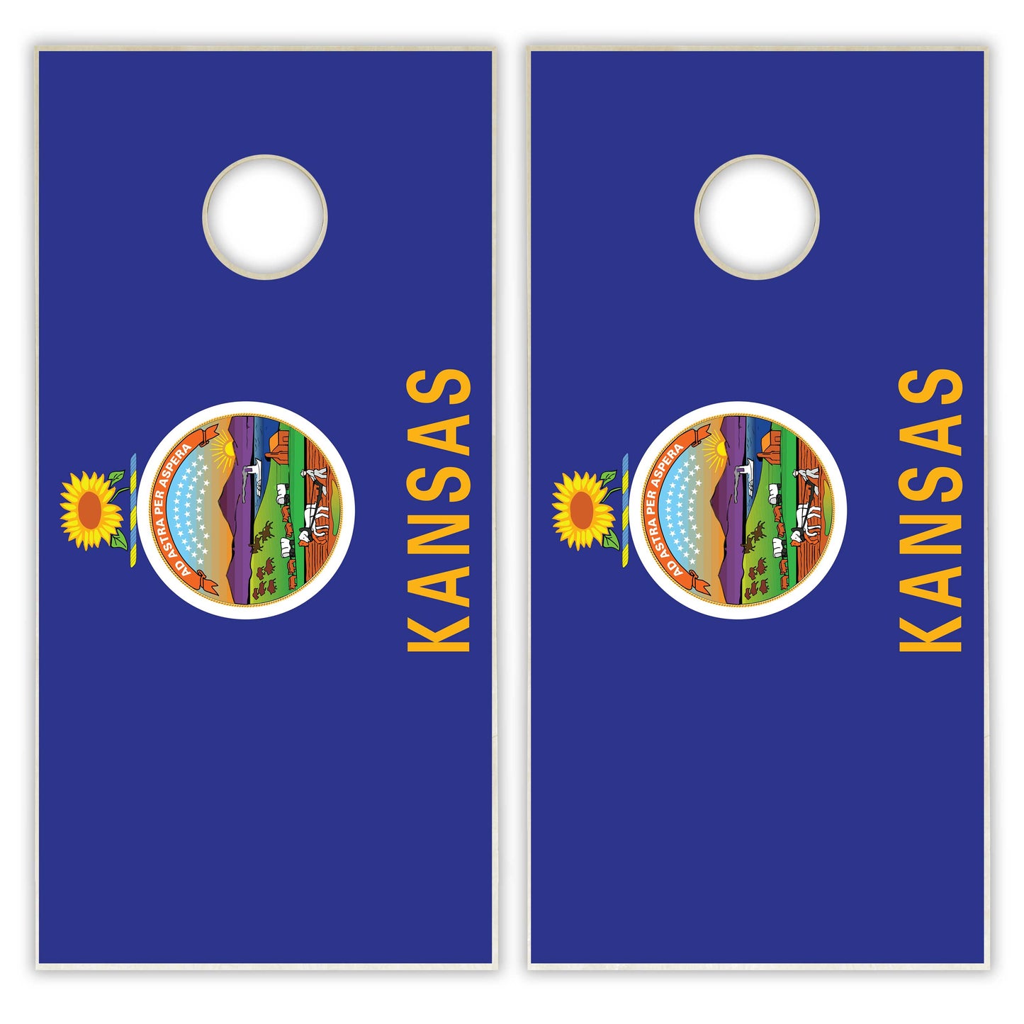Kansas State Flag Cornhole Set