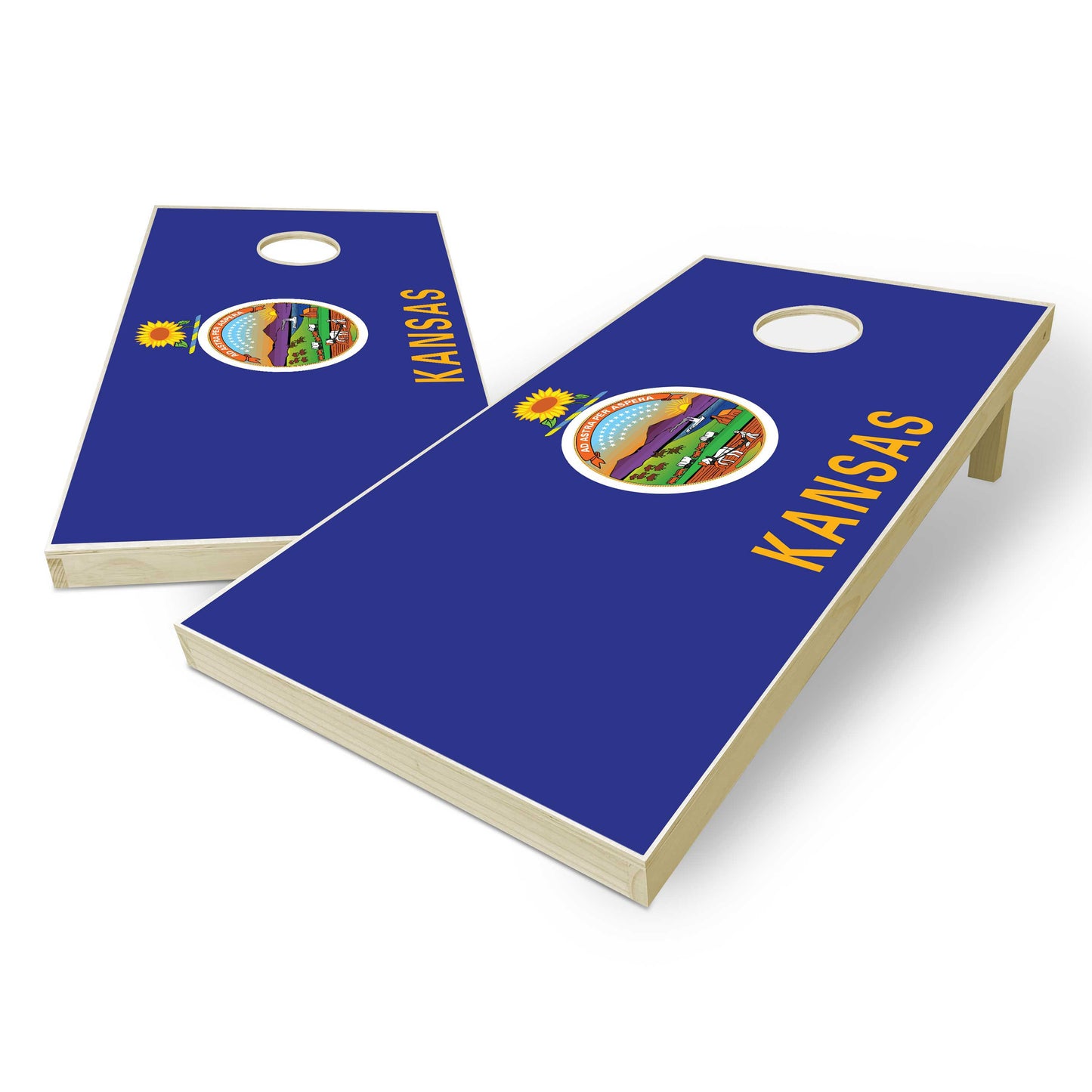 Kansas State Flag Cornhole Set