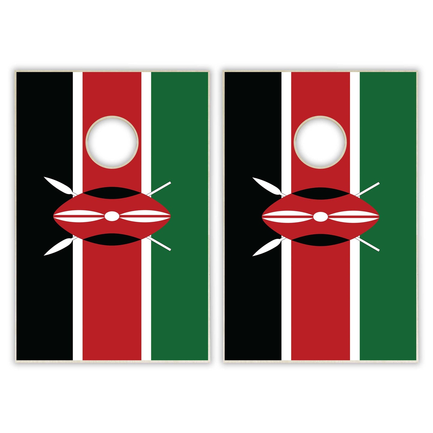 Kenya Flag Tailgate Cornhole Set