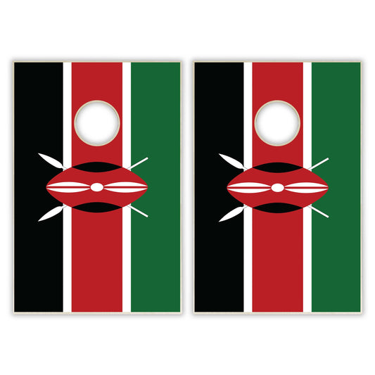 Kenya Flag Tailgate Cornhole Set