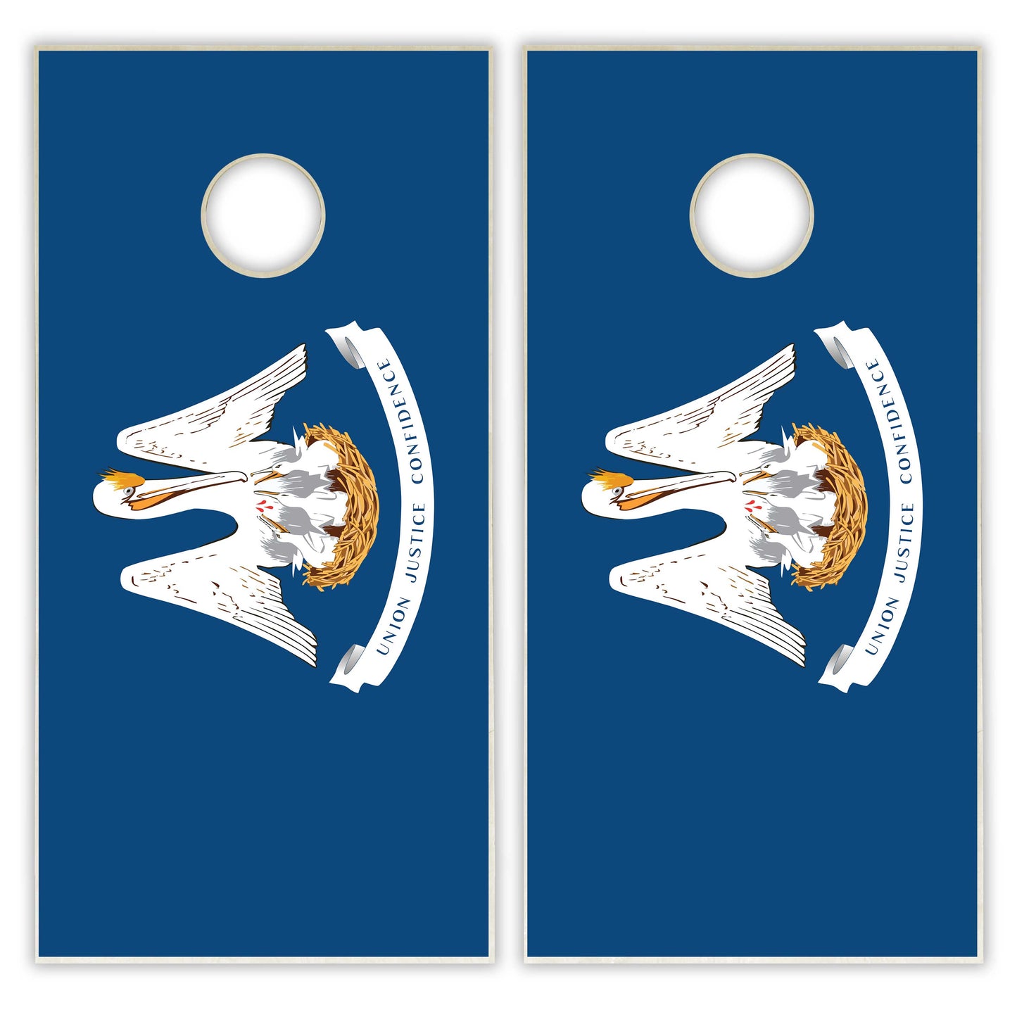 Louisiana State Flag Cornhole Set