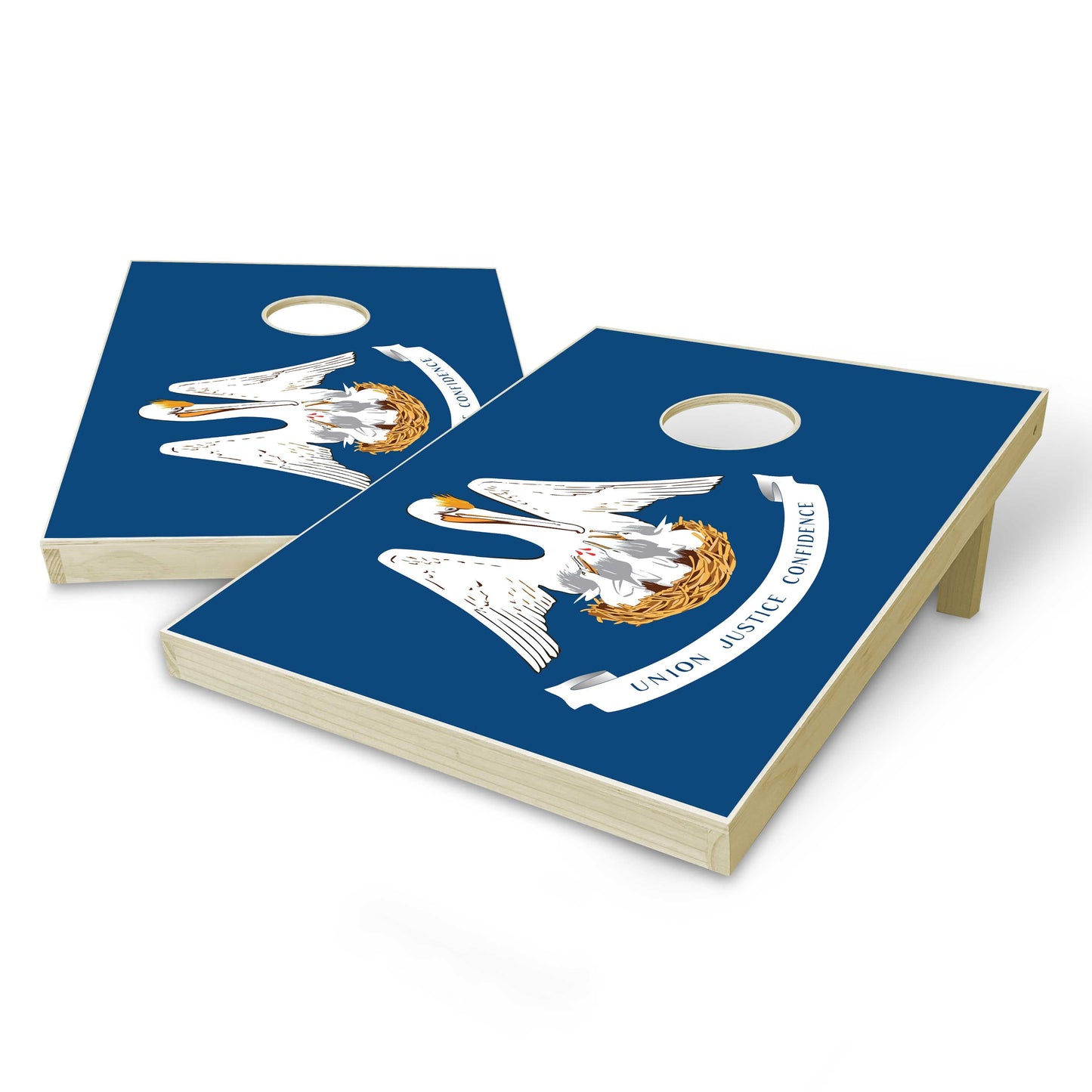 Louisiana State Flag Tailgate Cornhole Set