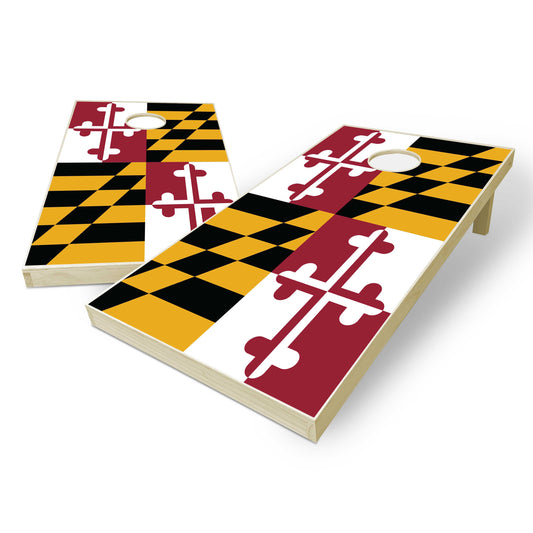 Maryland State Flag Cornhole Set
