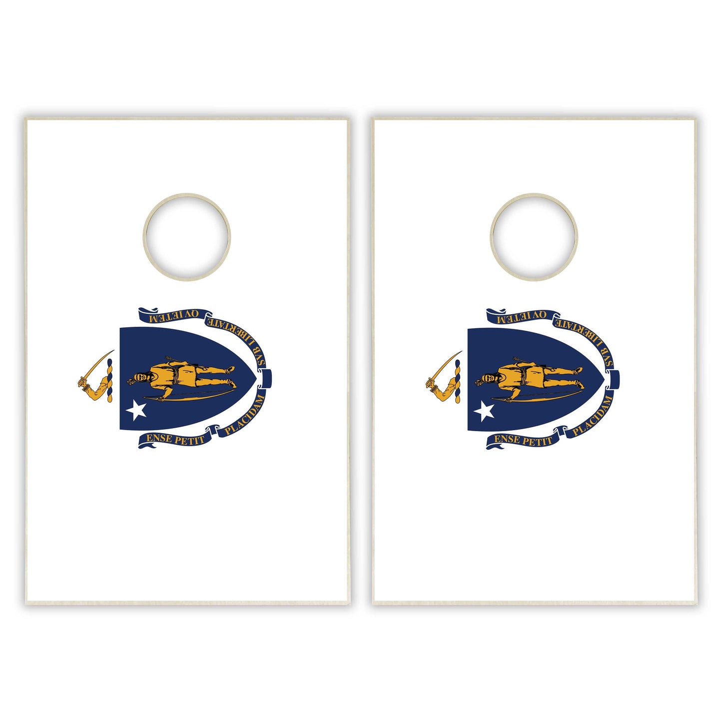 Massachusetts State Flag Tailgate Cornhole Set