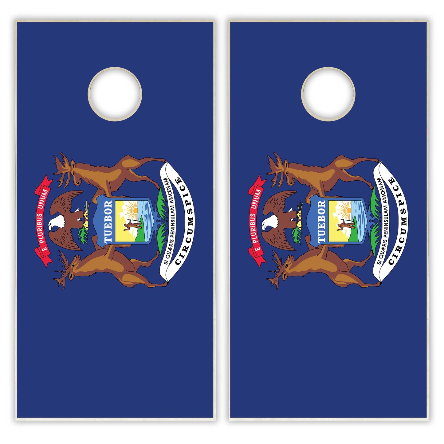 Michigan State Flag Cornhole Set