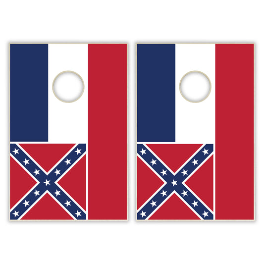 Mississippi State Flag Tailgate Cornhole Set