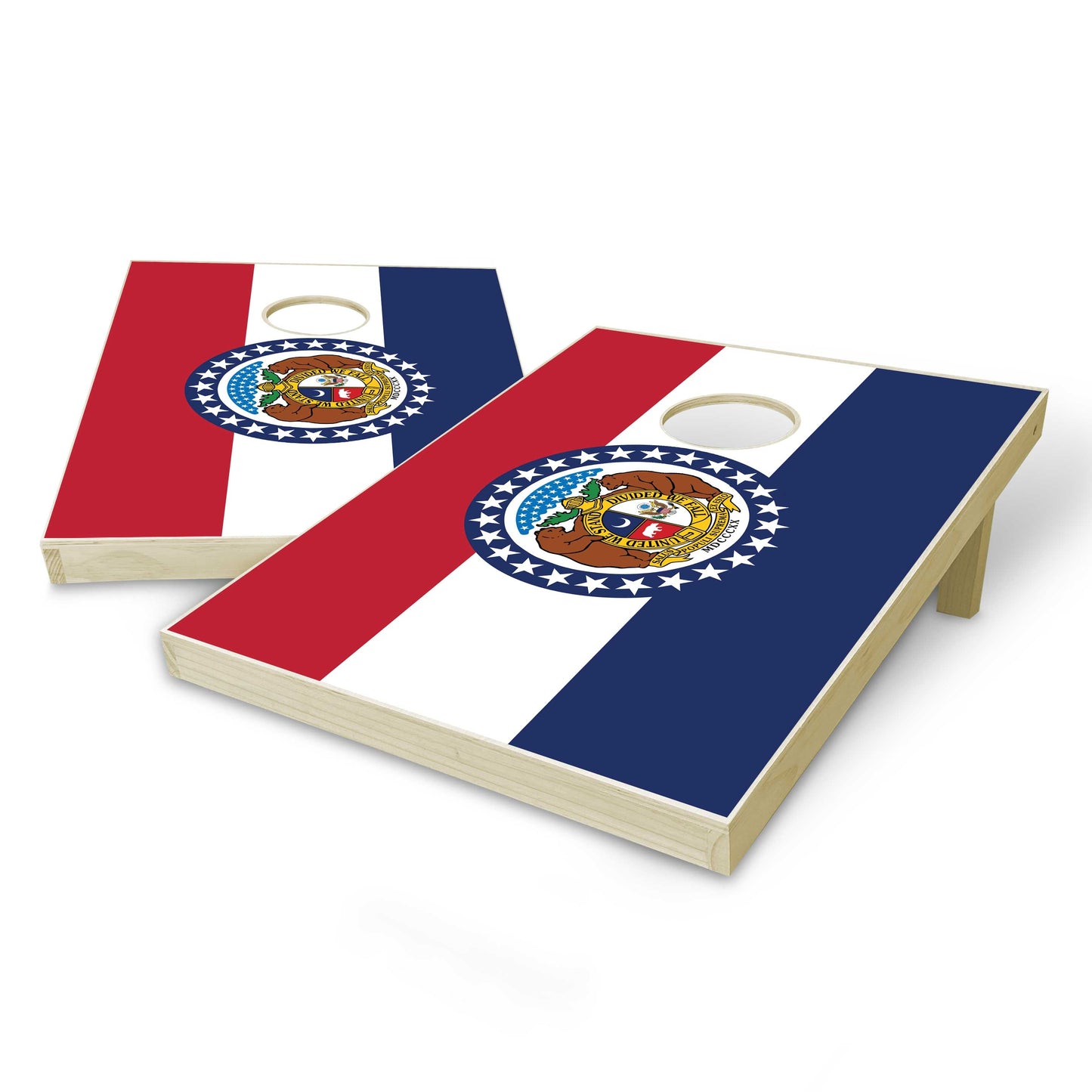 Missouri State Flag Tailgate Cornhole Set