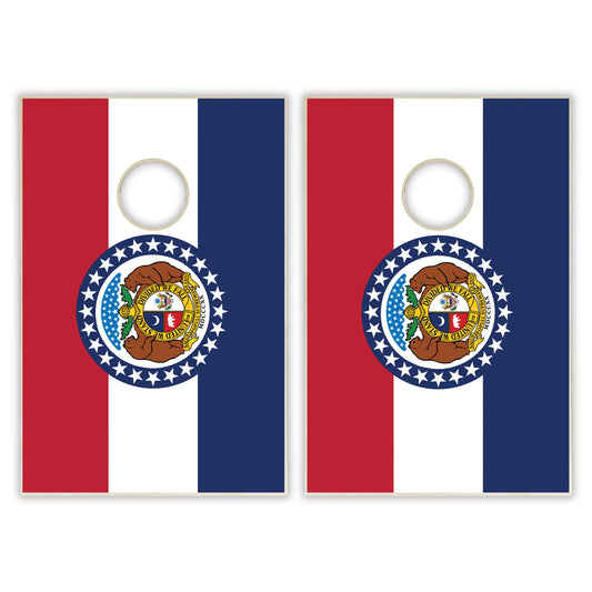 Missouri State Flag Tailgate Cornhole Set