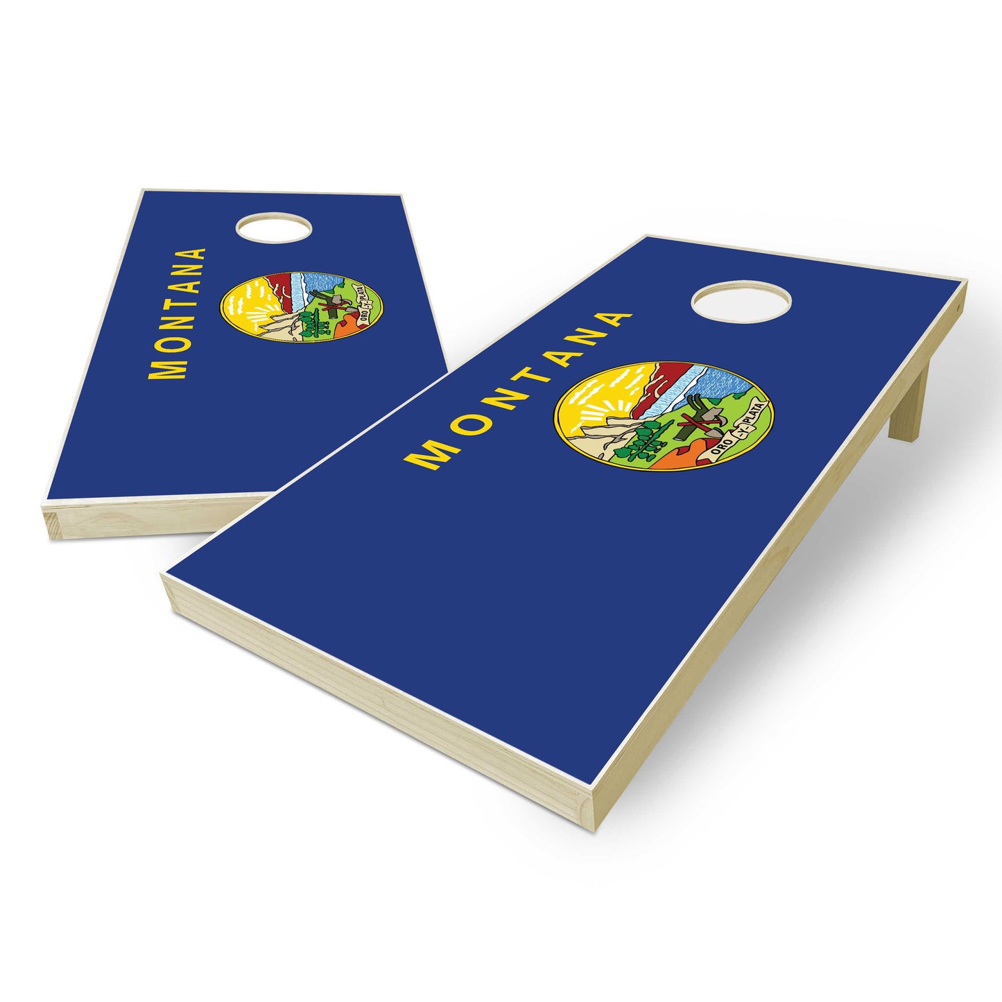 Montana State Flag Cornhole Set